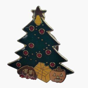 Christmas Tree Enamel Lapel Pin Puppy Gift Halloween Pumpkin Pinback Holiday
